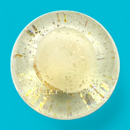 Glass Paperweight with Gold Flakes - 4" Sphere