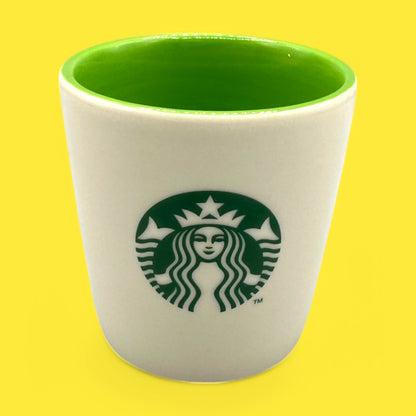 Starbucks Partner Exclusive Shot Glass - 2011 featuring the iconic siren logo in white and green. A must-have collectible!