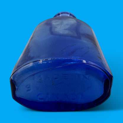 2 Antique Phillips Milk of Magnesia Bottle Cobalt Blue Glass Made in Canada