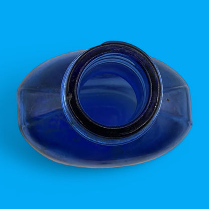 2 Antique Phillips Milk of Magnesia Bottle Cobalt Blue Glass Made in Canada