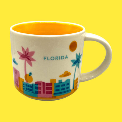 Colorful Florida Starbucks Mug, 15oz, You Are Here Collection - Replacement Mug with palm trees and sunny vibes.