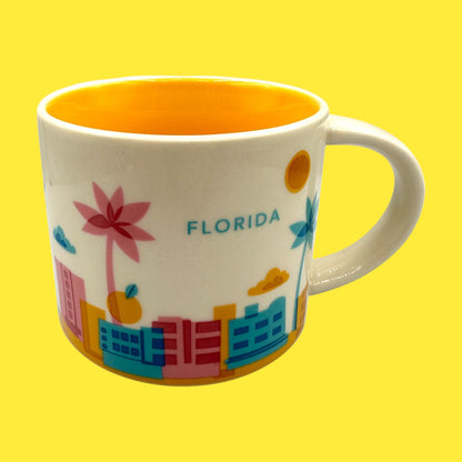 Bright and cheerful Florida Starbucks Mug, 15oz, You Are Here Collection - Replacement Mug showcasing vibrant designs.