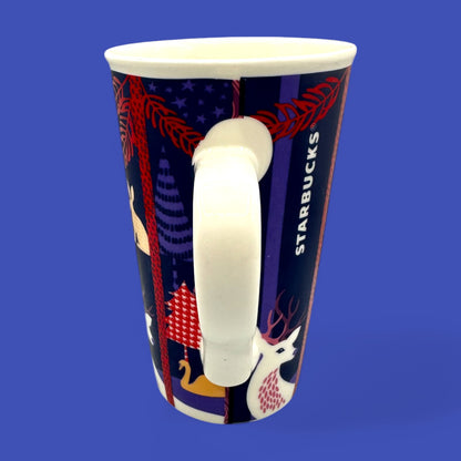 Starbucks 2017 Christmas Woodland Mug - 180 fl oz - Replacement Mug! features a charming forest design with deer and trees.