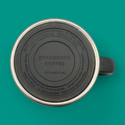 Starbucks Black Ceramic Travel Mug with Lid and Stainless Bottom (12oz) Replacement Mug
