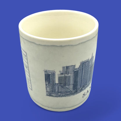 Starbucks San Francisco "City By The Bay" Architects Series Replacement Mug - 18 fl oz with detailed skyline design.