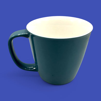 Starbucks Blue Ceramic Replacement Mug with White Lettering - 14 fl oz / 414 ml - 2010, features a sleek design.