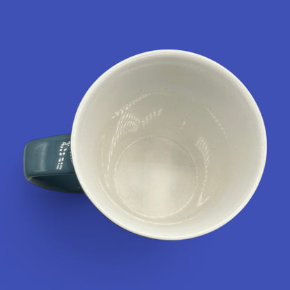 Starbucks Blue Ceramic Replacement Mug with White Lettering - 14 fl oz / 414 ml - 2010, featuring a sleek design.