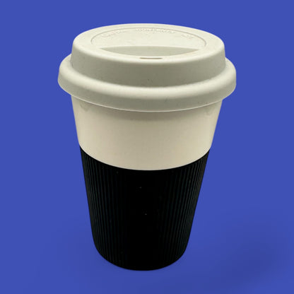 Starbucks Bone China Travel Mug – 8oz Reusable Cup with Grey Lid