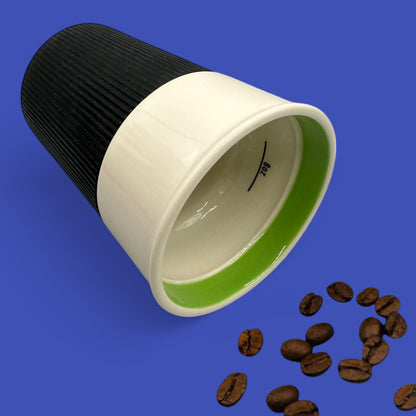 Starbucks Bone China Travel Mug – 8oz Reusable Cup with Grey Lid