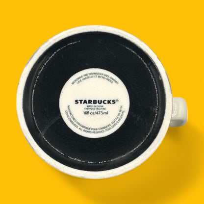 Starbucks  – Black and White Large Coffee Cup (14oz) Replacement Mug