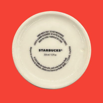 Starbucks Marble Ceramic Travel Mug With Green Logo (12oz) – Replacement Mug with Lid