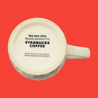 Starbucks Red and White Hearts Valentines 2009 Coffee Mug (12oz) – Replacement Mug in New Bone China