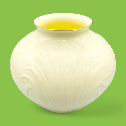 Pfaltzgraff Water Garden Vase, Dragonfly Embossed Bone China 6.5" adds elegance with creamy hues and floral details.