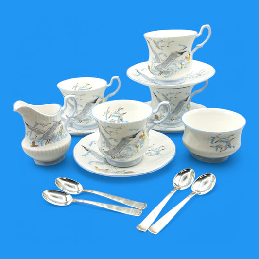 English Bone China 14-piece Queen’s by Rosina Bone China Seagull Tea Set - Tea Cup
