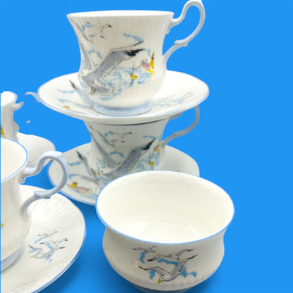 English Bone China 14-piece Queen’s by Rosina Bone China Seagull Tea Set - Tea Cup