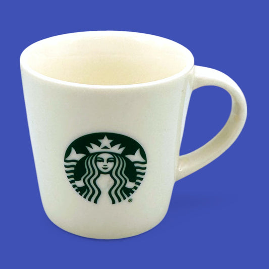 Starbucks White Demitasse Mug – 2015 3oz Espresso Cup with Green Logo