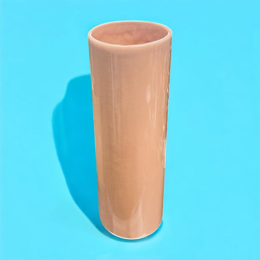 Vintage Oval Vase - Pastel Pink Ceramic - 1980s Chic Home Decor