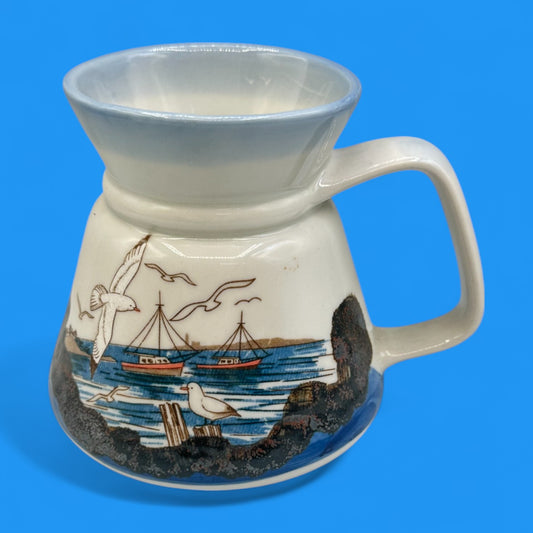 Otagiri Japan Seagulls Harbor Coffee Mug (14oz) – Flat Bottom Replacement Mug