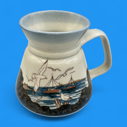 Otagiri Japan Seagulls Harbor Coffee Mug (14oz) – Flat Bottom Replacement Mug