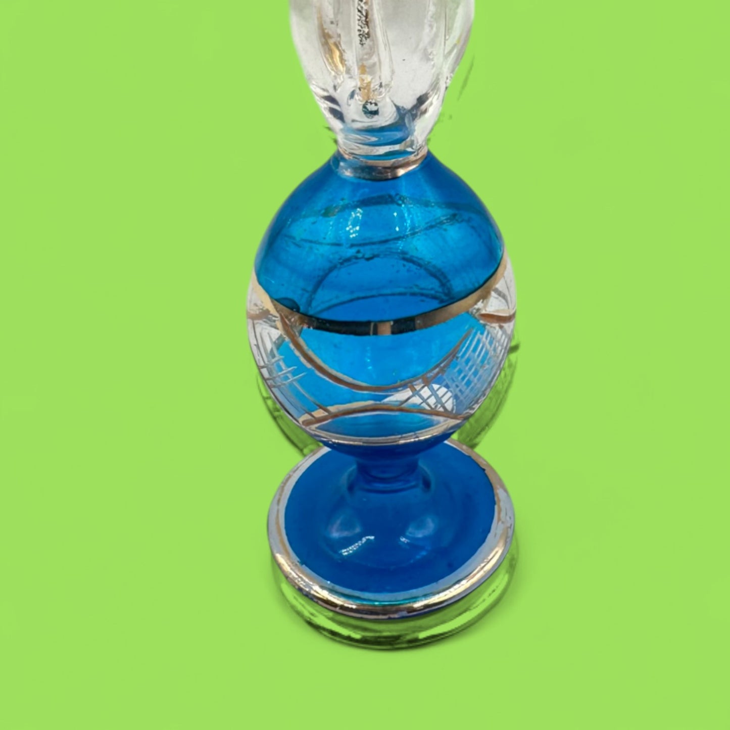 Elegant Glass Egyptian Perfume Bottles with Gold Accents