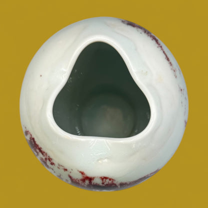 Japanese Drip Glaze Ceramic Vase with Triangular Mouth