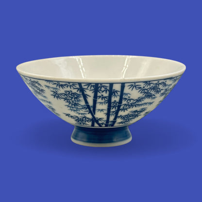 Chinese rice bowl – Blue Bamboo Motif Porcelain Dish