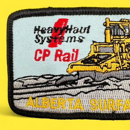 CP Rail Alberta Surfacing Gang – vintage embroidered patch, 1980s rail safety