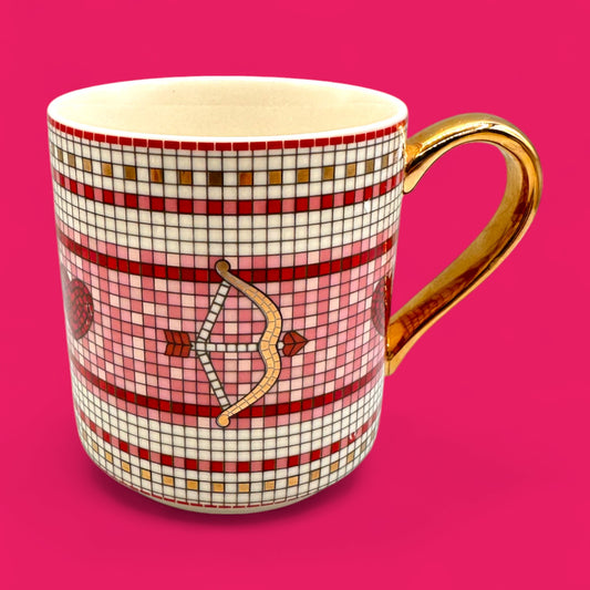 Anthropologie love mug – heart & Cupid design replacement mug
