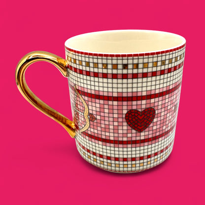 Anthropologie love mug – heart & Cupid design replacement mug