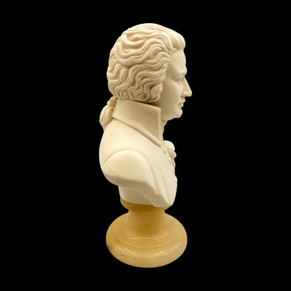 Mozart Stone Bust with Alabaster Base Replacement