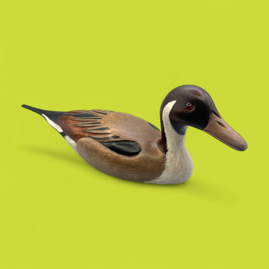 Vintage Pintail Duck Decoy – Hand Carved & Painted, Signed 1982