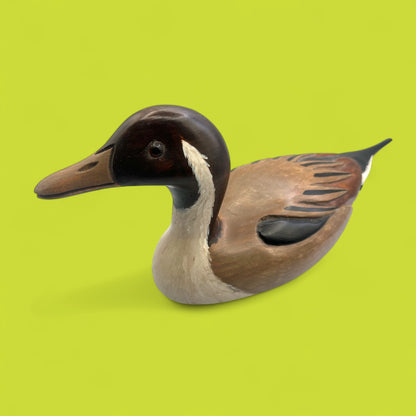 Vintage Pintail Duck Decoy – Hand Carved & Painted, Signed 1982