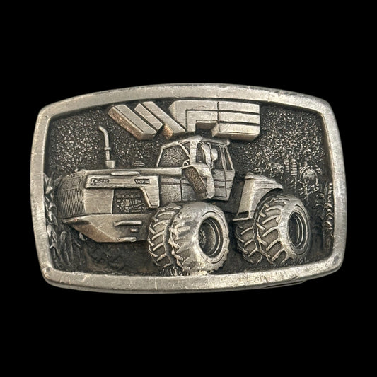 Vintage Cast Aluminum Relieft Tractor Belt Buckle for Farming Enthusiasts #1397