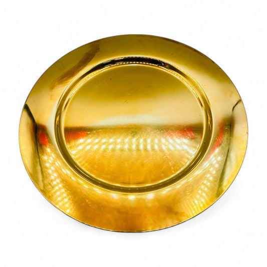 Vintage 8 Inch Solid Brass Charger Plate