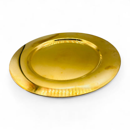 Vintage 8 Inch Solid Brass Charger Plate