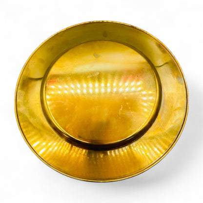 Vintage 8 Inch Solid Brass Charger Plate