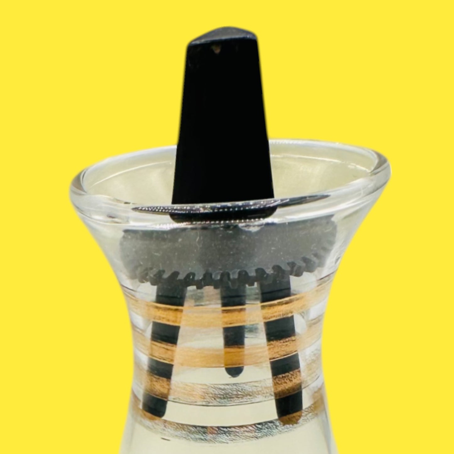 Mid-Century Modern Pyrex Gold Band Salt & Pepper Shaker Set