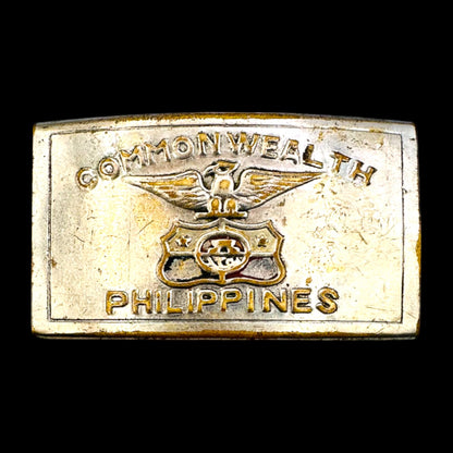 Vintage Commonwealth of the Philippines Military Belt Buckle WWII Era