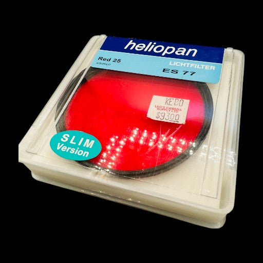 Heliopan Red 25 Lens Filter ES 77MM Filter / 8X -3 / Made in Germany - Photography