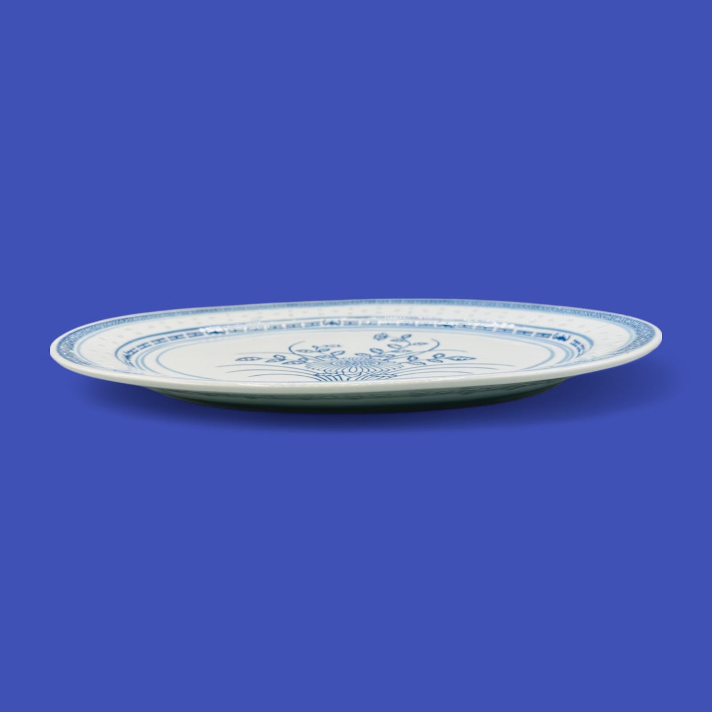 * Vintage Oval Chinese Serving Dis
