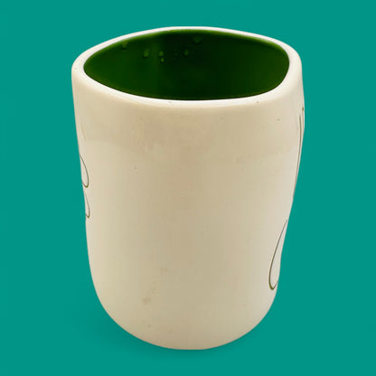 Rae Dunn Irish Coffee mug – Tall Artisan Ceramic Replacement Mug - 4 Leaf Clover