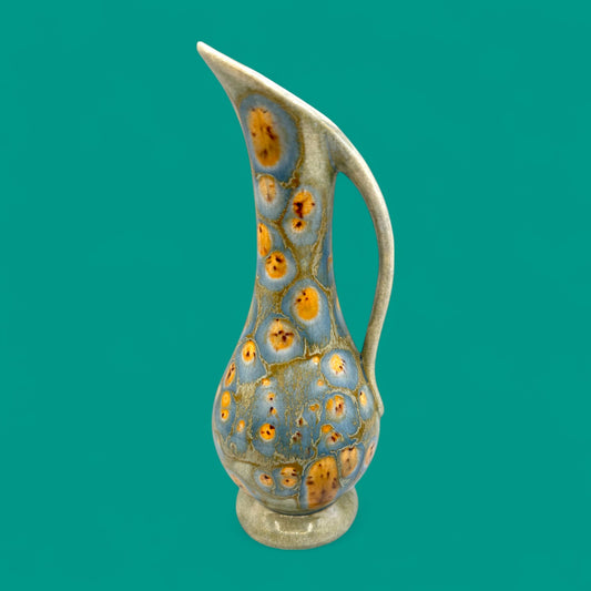 Handmade Hand Glazed Vintage Vase 1960's Unique Retro Ceramic Decor