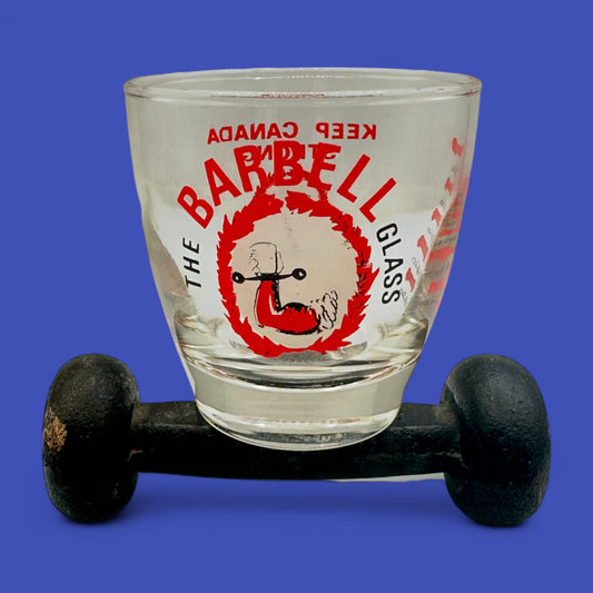 Vintage Barbell Glass from Centennial Commission – Rare Canadian Barware