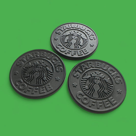 Set of 3 Vintage 1988 Starbucks Siren Rubber Coasters – Made in Canada
