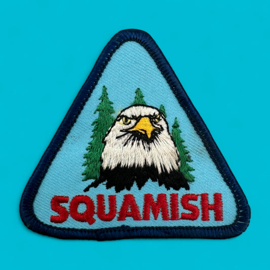 Squamish BC Canada Eagle Embroidered Patch – Vintage Triangle Badge