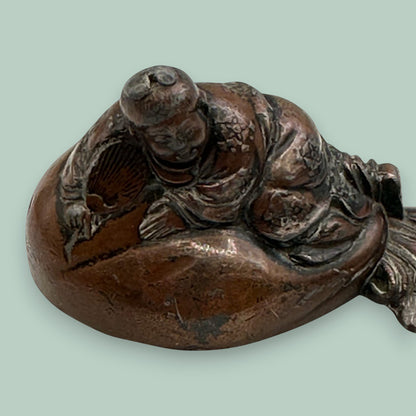 A Japanese Edo Period Bizen Figure of Hotei Mid 1850's