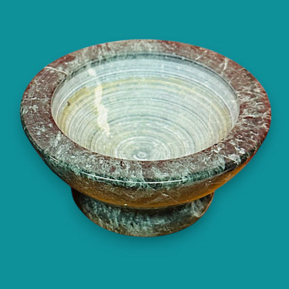 Vintage Green Granite Mushroom Mortar and Pestle