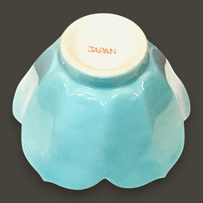 Vintage Japanese Lotus Rice Bowls Set of 6