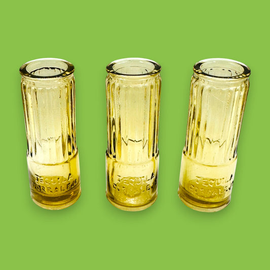 Vintage Corralejo Tequila Shot Glass Set of 3 - Mexico Barware