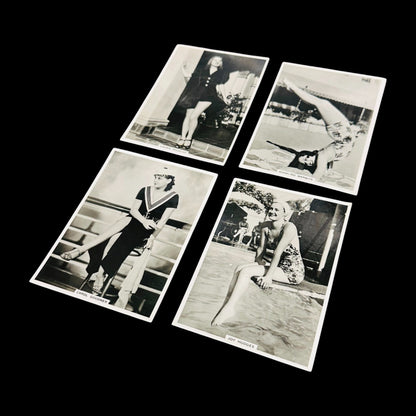 Set of 4 Modern Beauties Cigarette Cards 1938 Ardath BAT